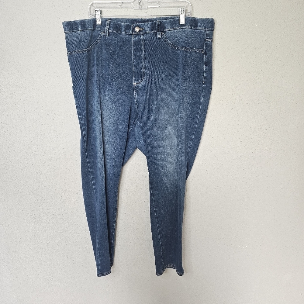 Bandolino‎ Womens 3X Blue Jeggings Denim Jeans Pull On Stretchy Waist